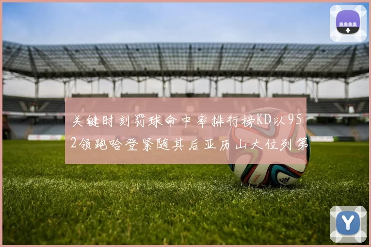 关键时刻罚球命中率排行榜KD以952领跑哈登紧随其后亚历山大位列第六